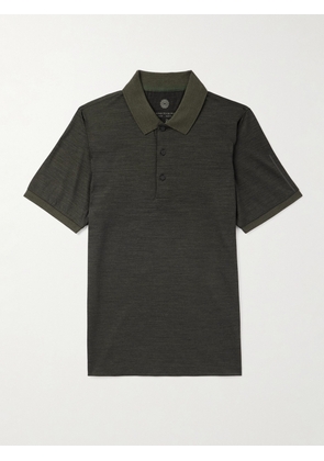 Purdey - Merino Wool and Lyocell-Blend Piqué Polo Shirt - Men - Green - S