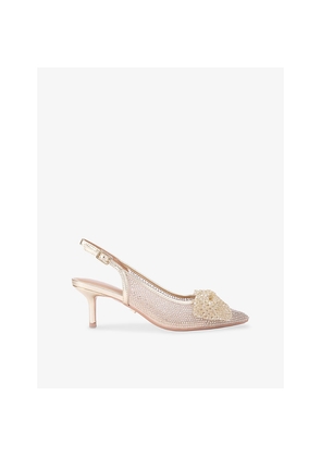 Womens Carvela Chiara Bow Woven Slingback Courts
