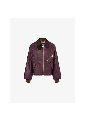 Womens Barbour Arlene Relaxed-Fit Waxed-Cotton Jacket