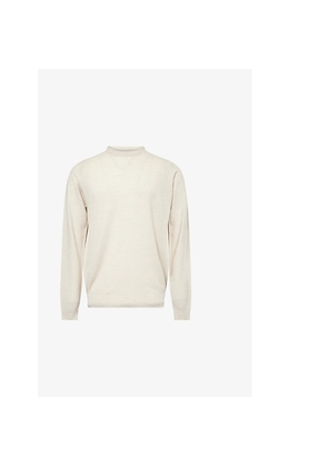 Mens John Smedley Round-Neck Textured Merino-Wool Knit Jumper
