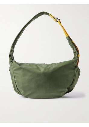 Master-Piece - Ark Leather-Trimmed Nylon Shoulder Bag - Men - Green