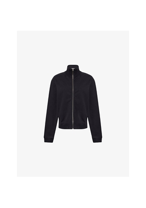 Womens Acne Studios High-Neck Embroidered-Logo Cotton-Jersey Sweatshirt