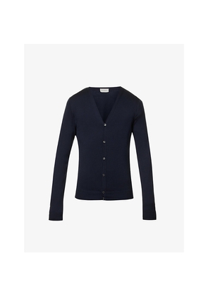 Mens John Smedley Petworth V-Neck Merino Wool Cardigan