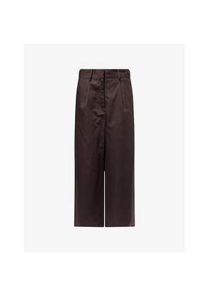 Womens We Are Tala Pleated Wide-Leg Cotton and Linen Trousers