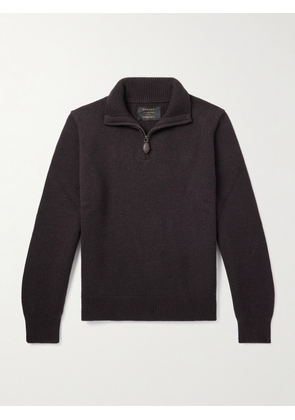 Purdey - Hertford Wool Half-Zip Sweater - Men - Brown - S