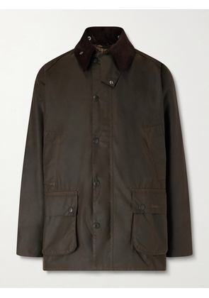 Barbour - Bedale Corduroy-Trimmed Waxed Cotton Jacket - Men - Green - UK/US 36