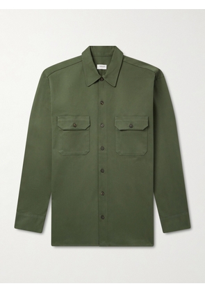Ghiaia Cashmere - Cotton-Twill Shirt - Men - Green - S