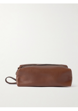 Bleu de Chauffe - Zazou Full-Grain Leather Wash Bag - Men - Brown