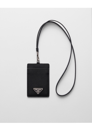 Saffiano Leather Badge Holder