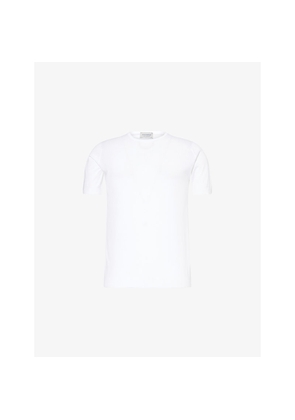 Mens John Smedley Belden Crewneck Cotton-Knit T-Shirt