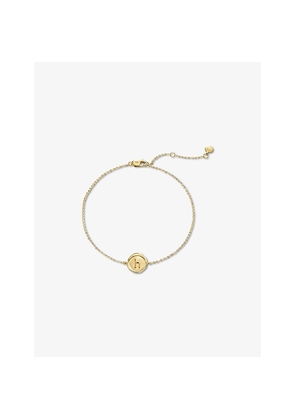 Womens Monica Vinader Mini Initial H Stamp 14ct Yellow-Gold Bracelet