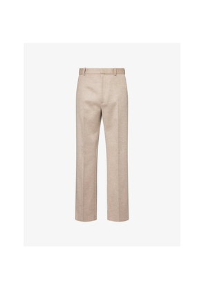 Mens Bottega Veneta Tailored Straight-Leg Wool-Cashmere Blend Trousers
