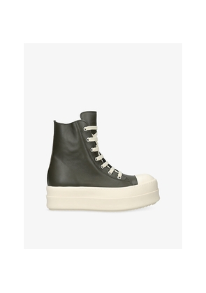 Womens Rick Owens Ramone Bumper High Leather Trainers