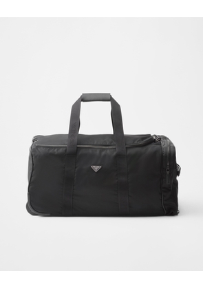 Re-Nylon and Saffiano leather trolley