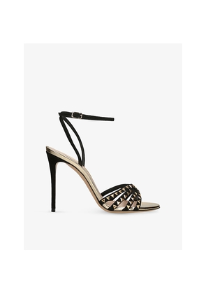 Womens Casadei Divine 100 Suede Heeled Sandals