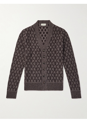 PIACENZA 1733 - Jacquard-Knit Cashmere-Blend Cardigan - Men - Brown - IT 48