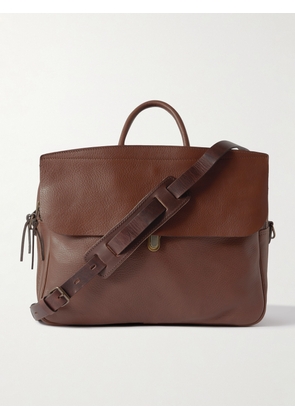 Bleu de Chauffe - Zeppo Duo Full-Grain Leather Briefcase - Men - Brown