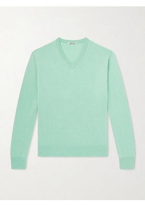 Auralee - Cashmere and Silk-Blend Sweater - Men - Green - 3