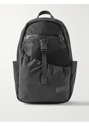 Master-Piece - Scramble Leather-Trimmed Nylon Oxford, Twill and Shell Backpack - Men - Black