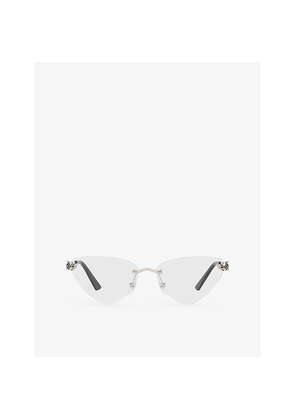 Womens Cartier ct0448O Cat-Eye-Frame Metal Optical Glasses