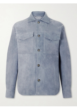 Lardini - Suede Overshirt - Men - Gray - IT 46
