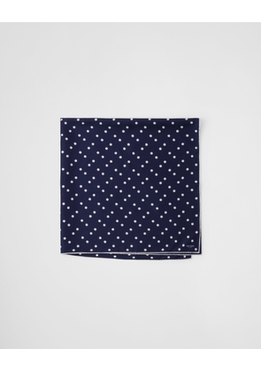 Printed silk twill scarf 90x90