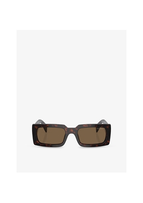 Prada Pr A07S Pillow-Frame Tortoiseshell Acetate Sunglasses