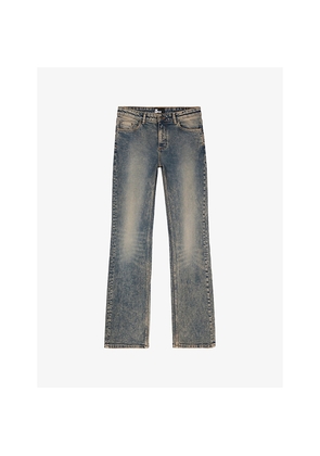 Womens The Kooples Bootcut-Leg Mid-Rise Stretch-Denim Jeans