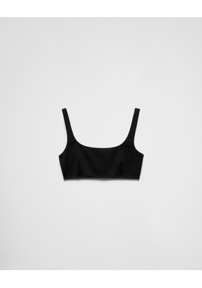 Interlock fabric bikini top