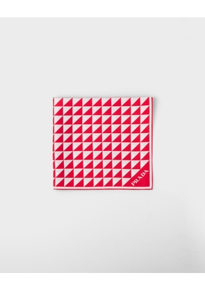 Printed silk twill scarf 55x55