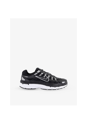 Mens Nike P-6000 Mesh and Leather Low-Top Trainers