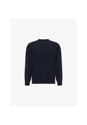 Mens Boggi Milano Crewneck Regular-Fit Merino-Wool Jumper