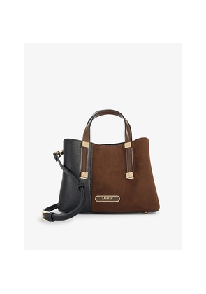 Womens Dune Dinkydorry Mini Suede-Blend Tote Bag