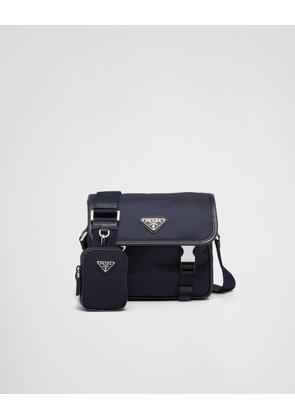 Re-Nylon and Saffiano leather shoulder bag