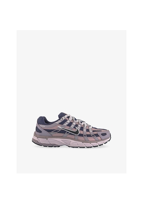 Womens Nike P-6000 Mesh and Leather Low-Top Trainers