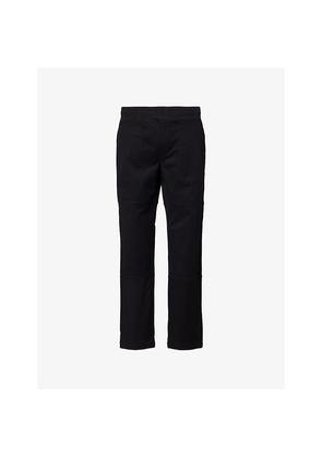 Mens Arne Straight-Leg Worker Cotton-Blend Trousers