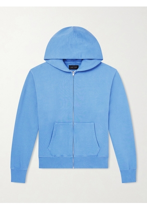 Les Tien - Garment-Dyed Cotton-Jersey Zip-Up Hoodie - Men - Blue - S