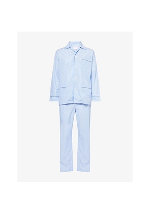 Mens Derek Rose James Striped Cotton Pyjamas