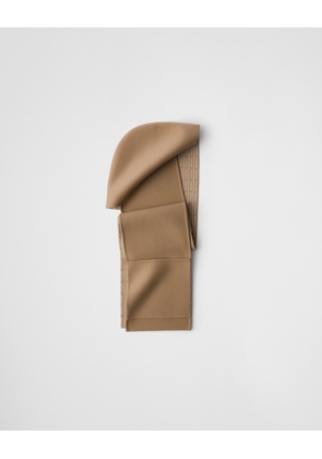 Double wool hooded scarf