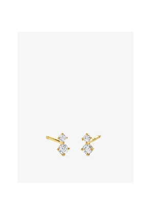 Womens Carat London Steff 18ct Yellow Gold Vermeil and Cubic Zirconia Stud Earrings