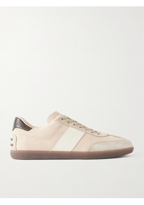 Tod's - Tabs Suede and Leather-Trimmed Nubuck Sneakers - Men - Neutrals - UK 7