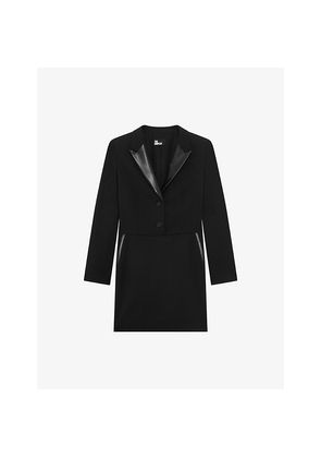 Womens The Kooples Tailored Mini Wool Blazer Dress