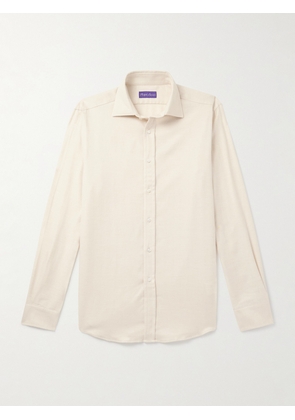 Ralph Lauren Purple Label - Aston Herringbone Cotton Shirt - Men - Neutrals - S