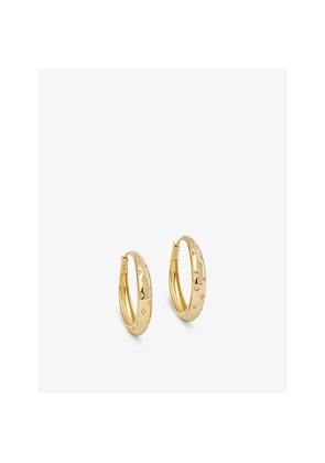 Womens Astley Clarke Maxi Tiny Star 18ct Yellow Gold Vermeil and Lab-Grown White-Sapphire Hoop Earrings