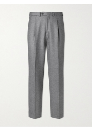 Saman Amel - Wide-Leg Pleated Wool-Flannel Suit Trousers - Men - Gray - IT 46