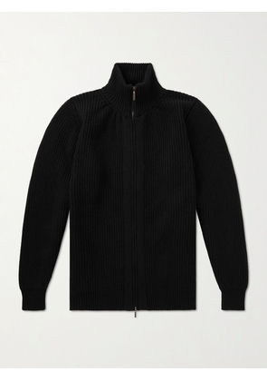 William Lockie - Zack Ribbed Cashmere Cardigan - Men - Black - S