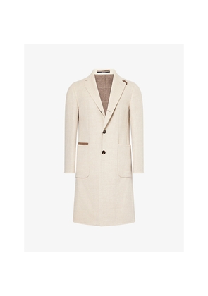 Mens Dunhill Notched-Lapel Wool Chesterfield Coat