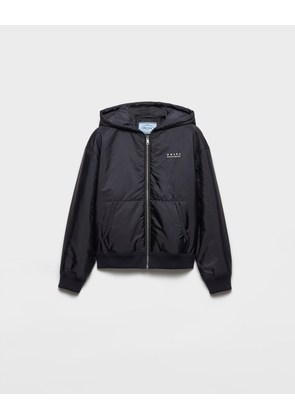 Lightweight Re-Nylon hooded blouson jacket
