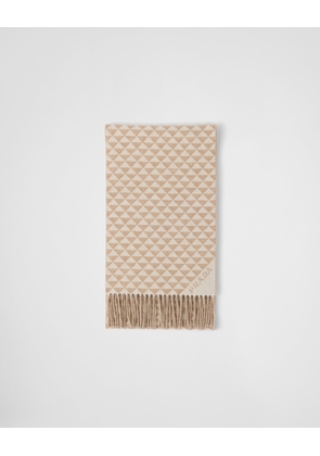 Symbole double wool and cashmere scarf