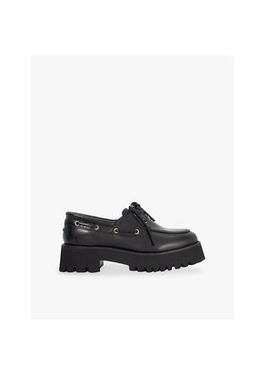 Womens Dune Griffyn Leather Boat Shoes